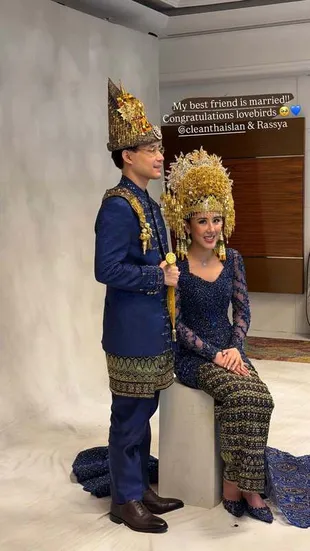 Potret Pernikahan Teuku Rassya dan Cleantha Islan, Pagi Biru Malam Putih