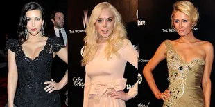 Kim, Lindsay & Paris Numpang Party di Golden Globe