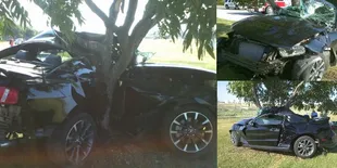 Mobil Baru 8 Jam Dibeli Langsung Peluk Pohon