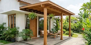 6 Inspirasi Kanopi dengan Tiang Teras Rumah yang Menarik, Modern dan Elegan