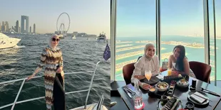 6 Potret Erin Taulany Nikmati Liburan di Dubai, Naik Jet Car - Makan di Ketinggian