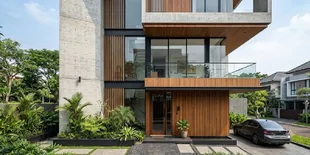7 Inspirasi Fasad Modern Beton, Kaca, dan Kayu agar Rumah Terlihat Elegan