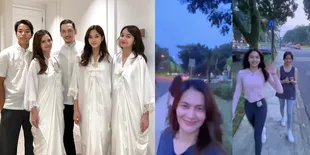 7 Momen Cut Tari Olahraga Bareng Anak Kandung dan Sambungnya yang Sudah Gadis, Kompak