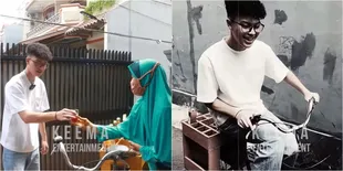 7 Potret Keanu Massaid Anak Angelina Sondakh Jualan Jamu, Keliling Pakai Sepeda sampai Masuk-Masuk Gang