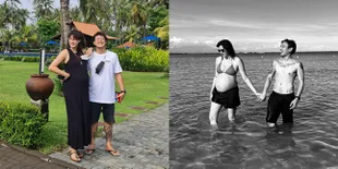 7 Potret Liburan Nadine Chandrawinata dan Dimas Anggara, Pamer Bare Baby Bump - Perkenalkan Laut pada Baby ND