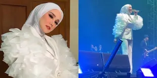 7 Potret Mulan Jameela Nyanyi di Atas Panggung, Sepatu Sempat Lepas Nyangkut di Kabel