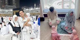 7 Potret Si Kembar Anak Anisa Rahma Ikut Umrah, Lucu Banget - Gemas Pakai Kerudung