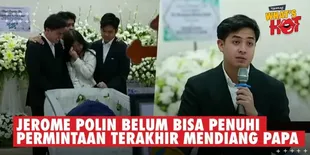 Air Mata Jerome Polin Di Ibadah Tutup Peti Sang Papa, Ungkap Keinginan Terakhir Mendiang Minta Cucu
