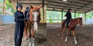Aksi Mulan Jameela yang Kini Jajal Olahraga Berkuda, Outfit Tetap Cantik dan Tertutup