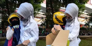 Arzeti Bilbina Senang Dipeluk Fans Saat Berbagi Takjil di Jalanan