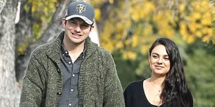Bahagia, Mila Kunis & Ashton Kutcher Jalan-jalan Bareng 2 Anak