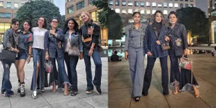 Bak ABG, Ini 7 Potret Mayangsari dan Geng Sosialitanya Tampil Nyentrik Pakai Denim Tonton Konser Rossa