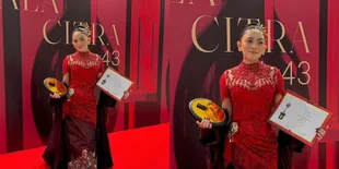 Baru Debut di Dunia Seni Peran, Rachel Vennya Borong Piala FFI 2023 Kategori Aktris Pilihan Penonton