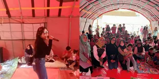 Berjoget di Posko Pengungsian, Pedangdut Ucie Sucita Dikritik Netizen