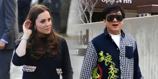 Bertemu Jackie Chan, Kate Middleton Tampil Anggun Mempesona