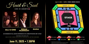 Besok! Heart &#38; Soul Live in Jakarta 2025 Hadir dengan Panggung 360&#176; Spektakuler: Menampilkan All-4-One, Brian McKnight, dan Raisa