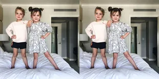 Bocah Kembar Mila & Emma Stauffer Rayakan Hari Ibu Dengan Menyapu, Gemas!