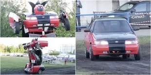 Canggih! Bapak &#38; Anak Bangun Transformers Betulan Dari Mobil Tua