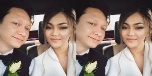 Cantiknya Gaun Pernikahan Rina Nose, Bahagia Pose di Depan Kincir Angin