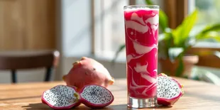 Cara Membuat Jus Buah Naga Menggunakan Susu Kental Manis