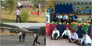 Cuma di Sekolah Ini Guru Terlambat Dihukum Layaknya Murid