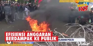 Demo Mahasiswa Indonesia Gelap Berujung Ricuh, Mahasiswa Bentrok Dengan Polisi
