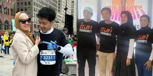 Dimas Seto dan Dhini Aminarti Ikut Kegiatan Olahraga Lari Sekaligus Berdonasi Buat Palestina