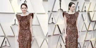 Disamakan dengan Salak, Gaun Oscar Emma Stone Dijahit Tangan Selama 712 Jam