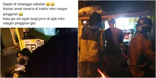 Ejek Pasangan Makan Nasgor Pinggir Jalan, Cewek Ini Jadi Viral