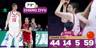 Fakta-fakta Zhang Ziyu, Pebasket Wanita China yang Tinggi 220 Cm Viral Usai Kalahkan Indonesia