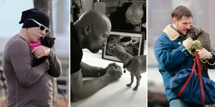 [Foto] Aktor Macho Hollywood Tampil Cute Dengan Anjingnya