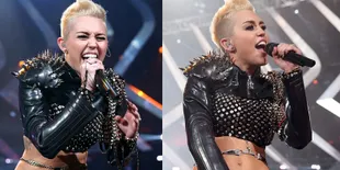 [Foto] Gaya Aneh Miley Cyrus Saat Jiplak Michael Jackson