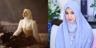 FOTO: Kaftan &#38; Hijab Biru, Laudya Cynthia Bella Tampil Cantik di Pengajian