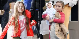 [FOTO] Pulang Liburan, Harper Beckham Cantik Pakai Dress Ini