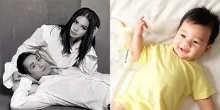 FOTO So Cute! Momen Manis Putri Titian Kecup Gemas Pipi Baby Iori