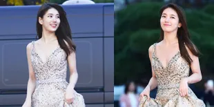 FOTO: Suzy Cantik Bak Princess di Red Carpet Baeksang Awards