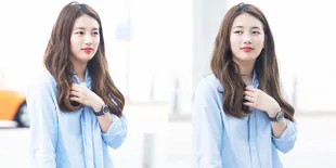 FOTO: Tampil Berani, Suzy Miss A Pakai Dress Belahan Dada Rendah
