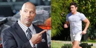 FOTO: The Rock &#38; Zac Efron Pamer Otot Saat Syuting 'BAYWATCH'