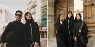 Gaya Hijab Monokrom Aaliyah Massaid saat Umrah, Disebut Bak Bidadari