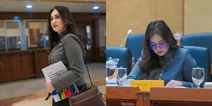 Gaya Nafa Urbach saat Ikut Rapat Terkait Program Makan Bergizi Gratis