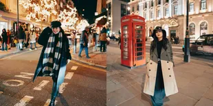 Gaya Stylish dan Elegan Febby Rastanty Padu Padankan Long Coat Saat Berlibur ke Luar Negeri