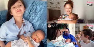 Gemas Punya Adik Laki-Laki, Ini 8 Potret Anak-Anak Ussy Sulistiawaty Saat Gantian Asuh Si Bungsu