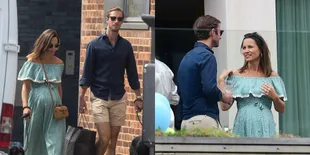Hamil Besar Pippa Middleton Hadiri Pesta Bersama James Matthews dan Ayah Mertua