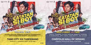 Jangan Sampai Ketinggalan! Intip Jadwal Meet and Greet Para Cast dan Juga Special Screening 'CATATAN SI BOY 2023'