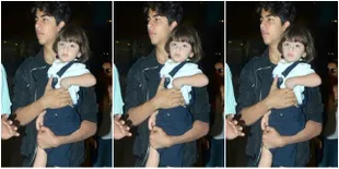 Kakak Jahil, Aryan Khan Jungkir Balikkan Tubuh Mungil AbRam Khan