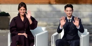 Ke Korea, Melania Trump Penuh Senyum Saat Hadiri Event Bareng Minho SHINee