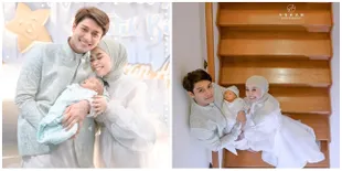 Keluarga Bahagia, Potret Lesti &#38; Rizky Billar Foto Bertiga Bareng Abang L di Momen Tasyakuran Aqiqah
