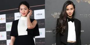 Kembaran Dress 57 Juta, Shin Min Ah Vs Angelababy Cantik Siapa?