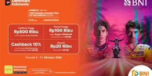 Keseruan Nonton MotoGP Pertamina Grand Prix Indonesia 2026 Makin Lengkap, Ada Reward dan Cashback dari BNI!