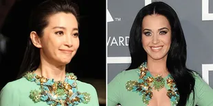 Ketika Katy Perry 'Adu' Belahan Dada Dengan Bingbing Li